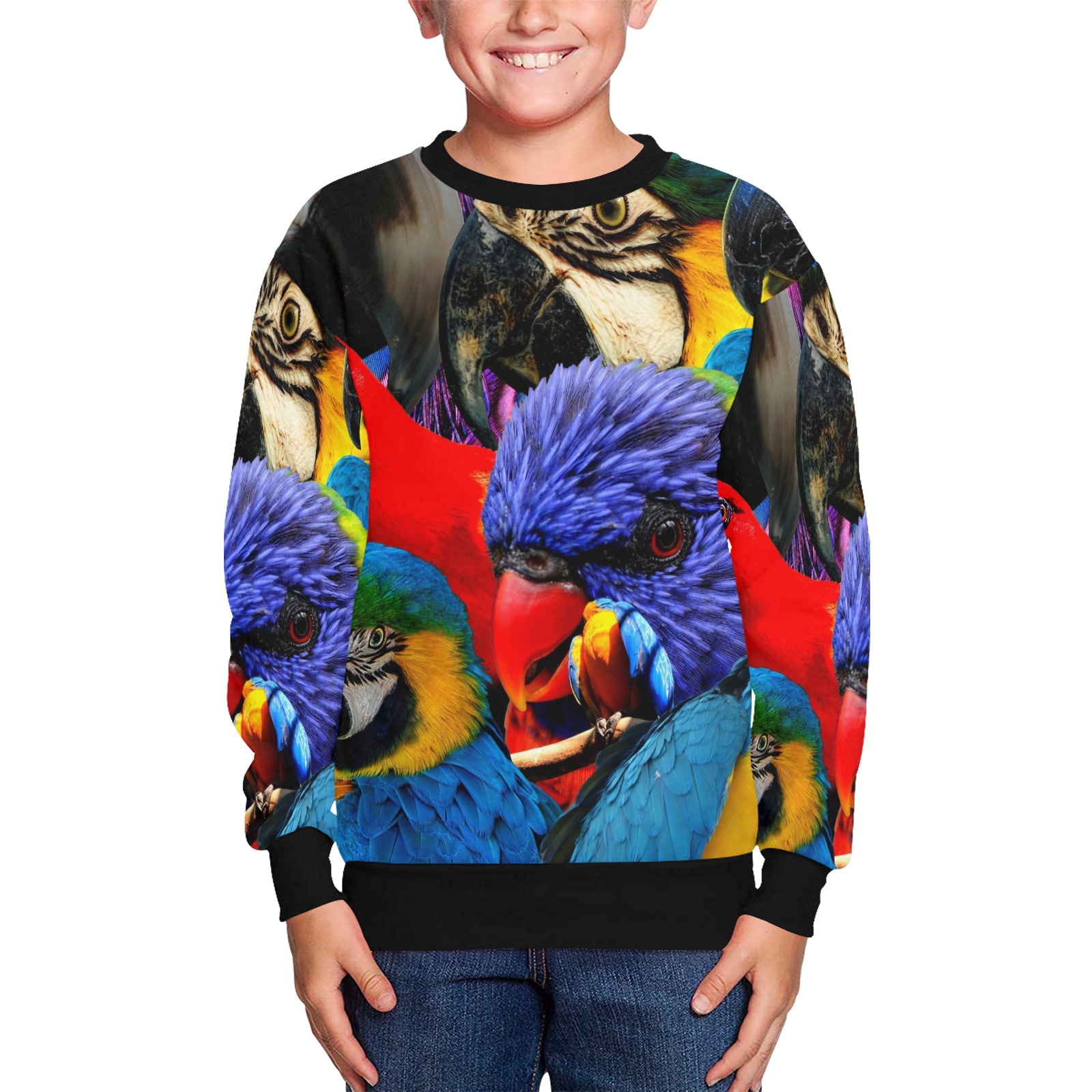 PARROTS Kids' All Over Print Sweatshirt (Model H37)
