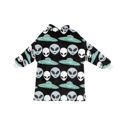 Aliens and UFO Blanket Hoodie for Men