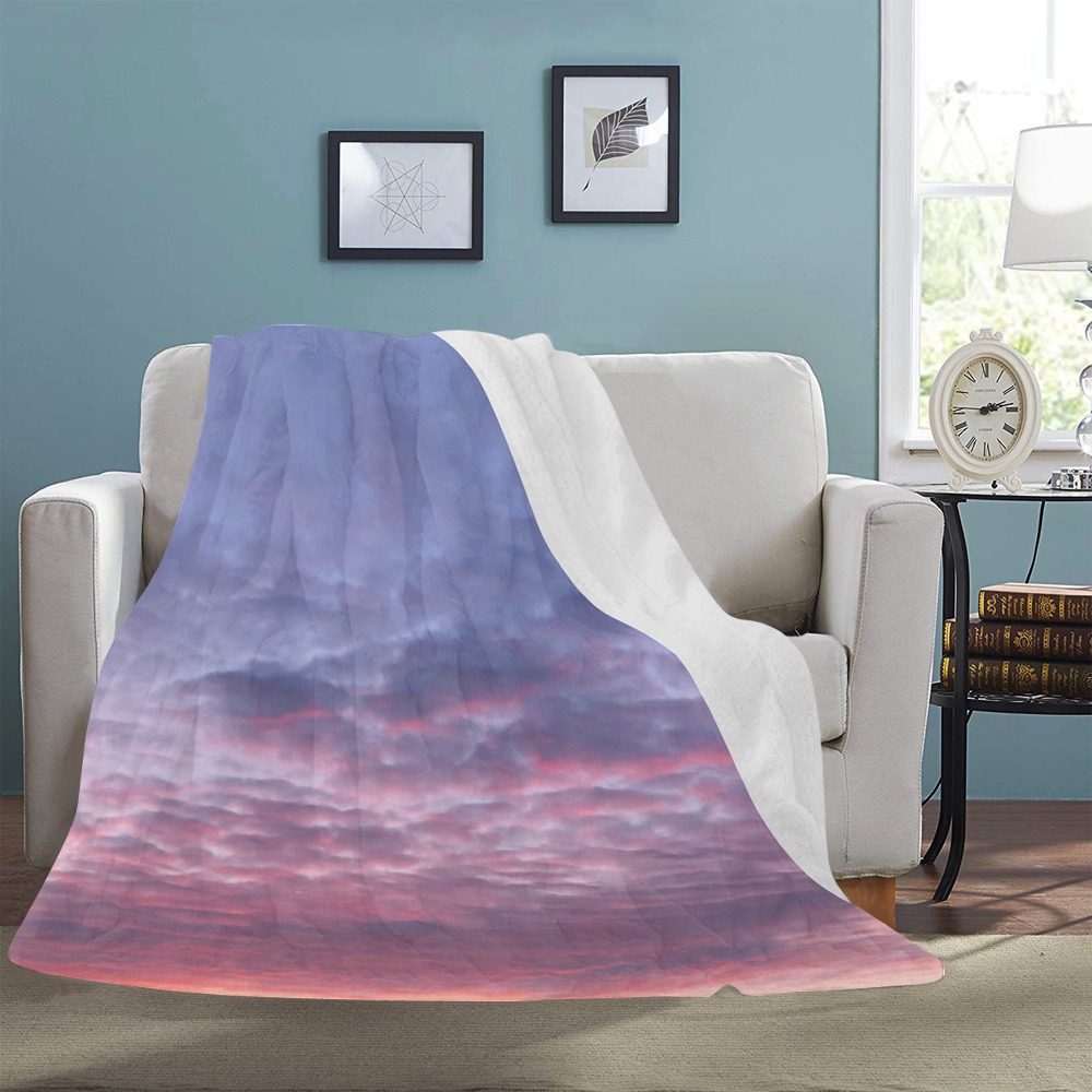 Morning Purple Sunrise Collection Ultra-Soft Micro Fleece Blanket 60"x80"