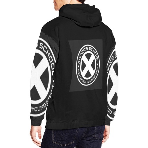 DIONIO Clothing - Black Xavier Hoodies All Over Print Hoodie for Men (USA Size) (Model H13)