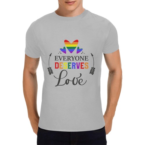 Everyone Deserves Love Men's T-Shirt in USA Size (Front Printing Only)