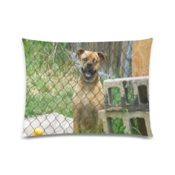 A Smiling Dog Custom Zippered Pillow Case 20"x26"(Twin Sides)
