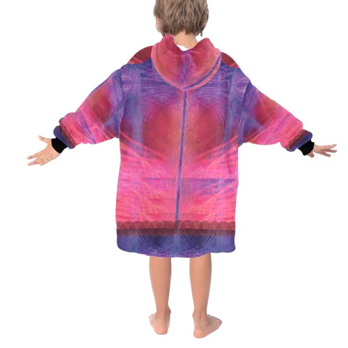 Nidhi decembre 2014-pattern 6-44x55 inches neck back Blanket Hoodie for Kids