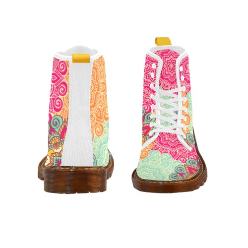 Colorful Tribal Boho Mandala Boots Martin Boots For Women Model 1203H