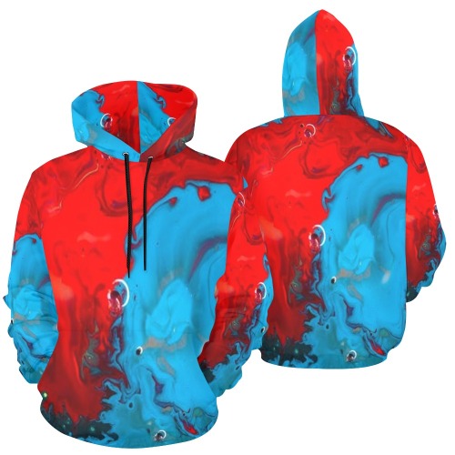 liquid paint abstract All Over Print Hoodie for Men (USA Size) (Model H13)