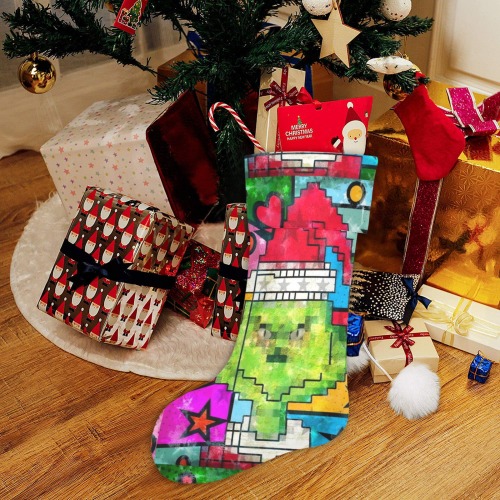 Green Christmas by Nico Bielow Christmas Stocking