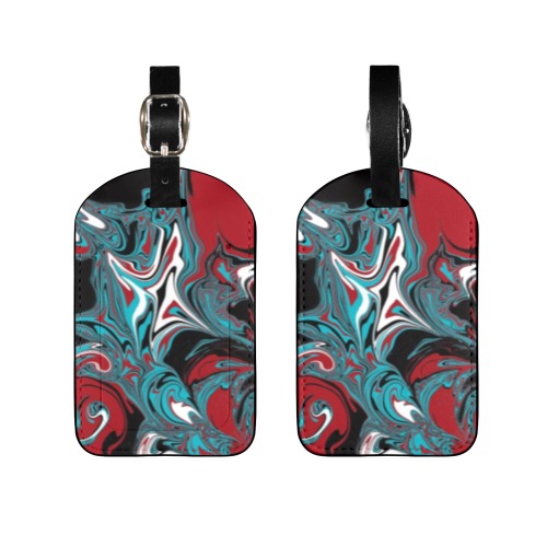 Dark Wave of Colors Luggage Tag