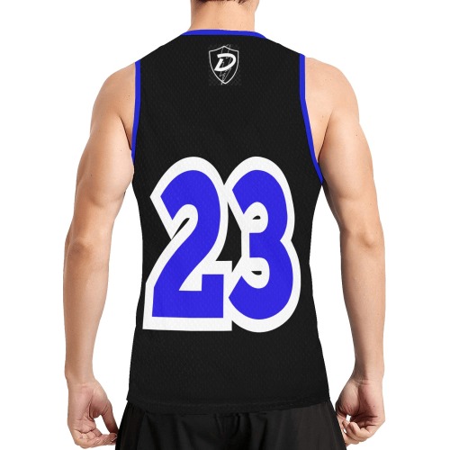 DIONIO Clothing - Basketball Jersey (Black & Blue #23) All Over Print Basketball Jersey