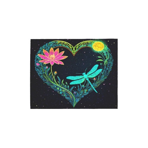 Neon Dragonfly Heart