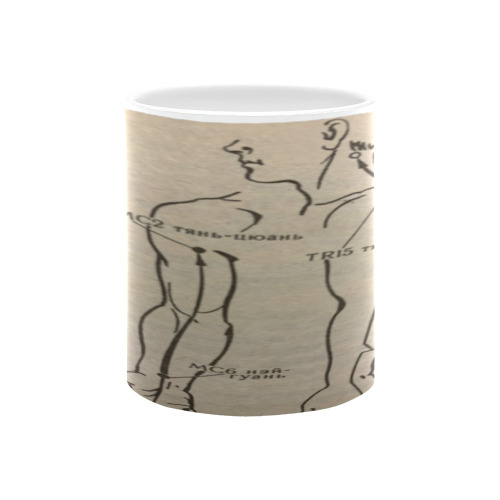 zones for massage in aches of top ,, syndromes  extremities. White Mug(11OZ)