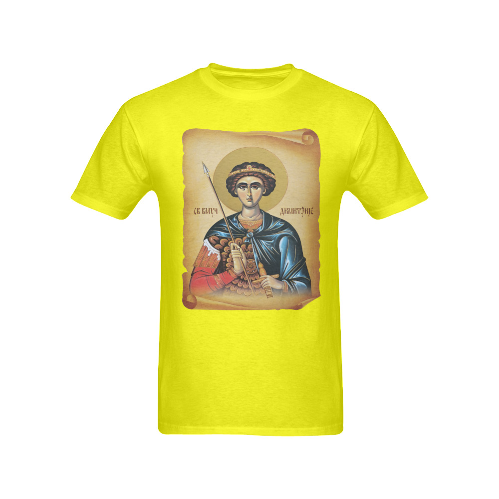 Saint Dimitrije Serbian /Sveti Dimitrije Srpski Men's T-Shirt in USA Size (Front Printing Only)