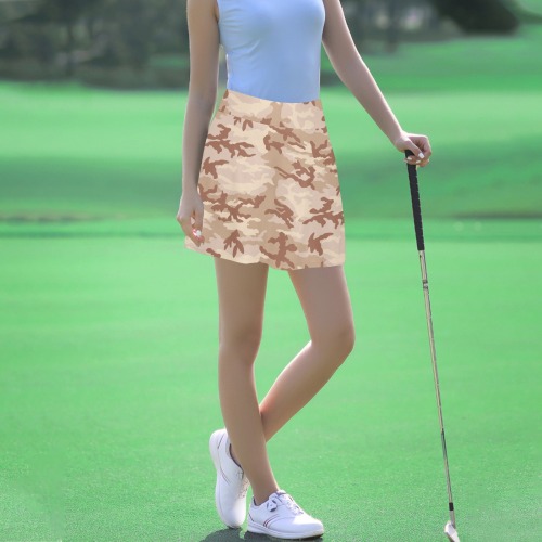 Desert-ERDL Women's Athletic Skirt (Model D64)