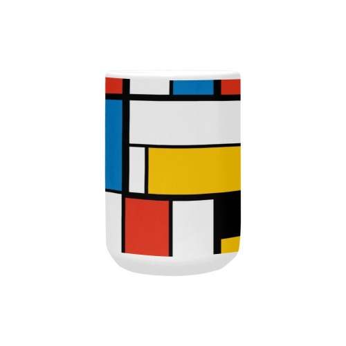 Mondrian De Stijl Modern Custom Ceramic Mug (15OZ)