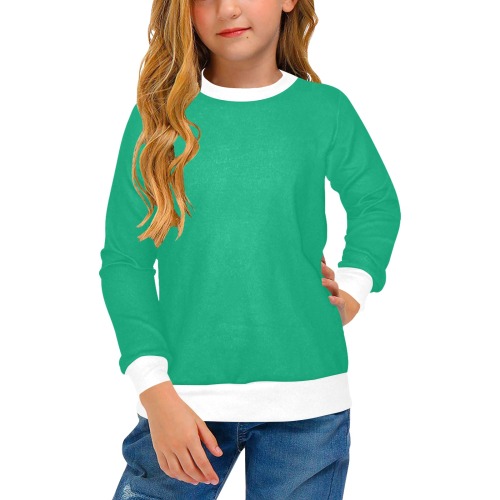 Mint Girls' All Over Print Crew Neck Sweater (Model H49)