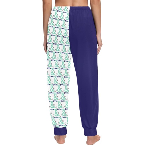 Pants single leg logo Women's All Over Print Pajama Trousers