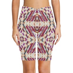 Mosaic Bohemian Striped 1B Women's Workout Half Tights (Model L42)