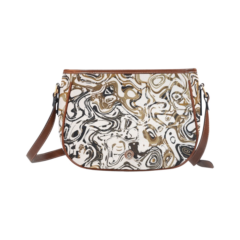 Marble Bronze Saddle Bag/Small (Model 1649) Full Customization