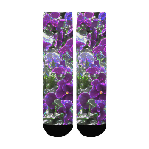 Field Of Purple Flowers 8420 Women's Custom Socks