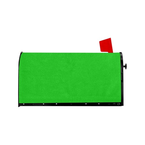Merry Christmas Green Solid Color Mailbox Cover