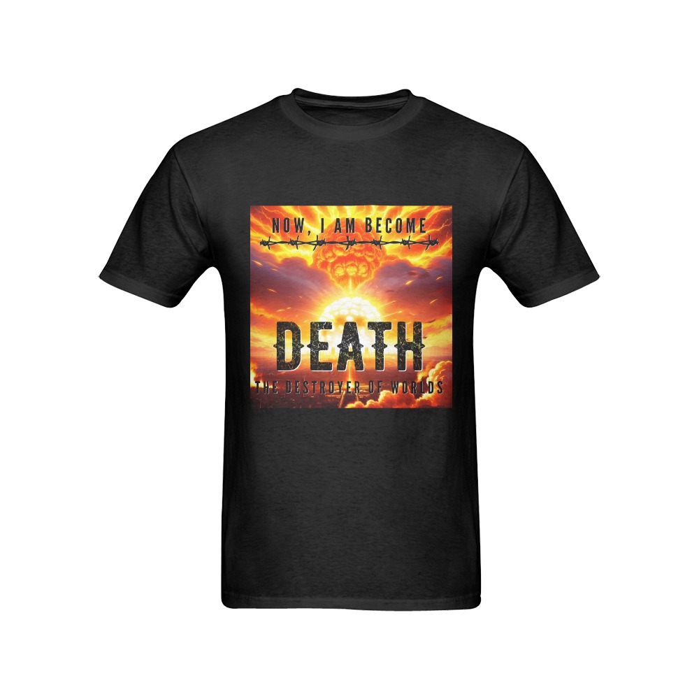 Now, I Am Become Death. The Destroyer of Worlds. Men's T-Shirt in USA Size (Front Printing Only)