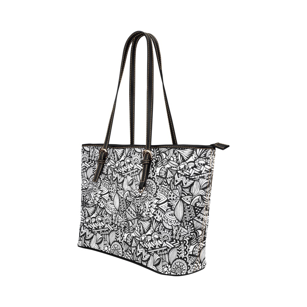 Mind Meld Leather Tote Bag/Small (Model 1651)