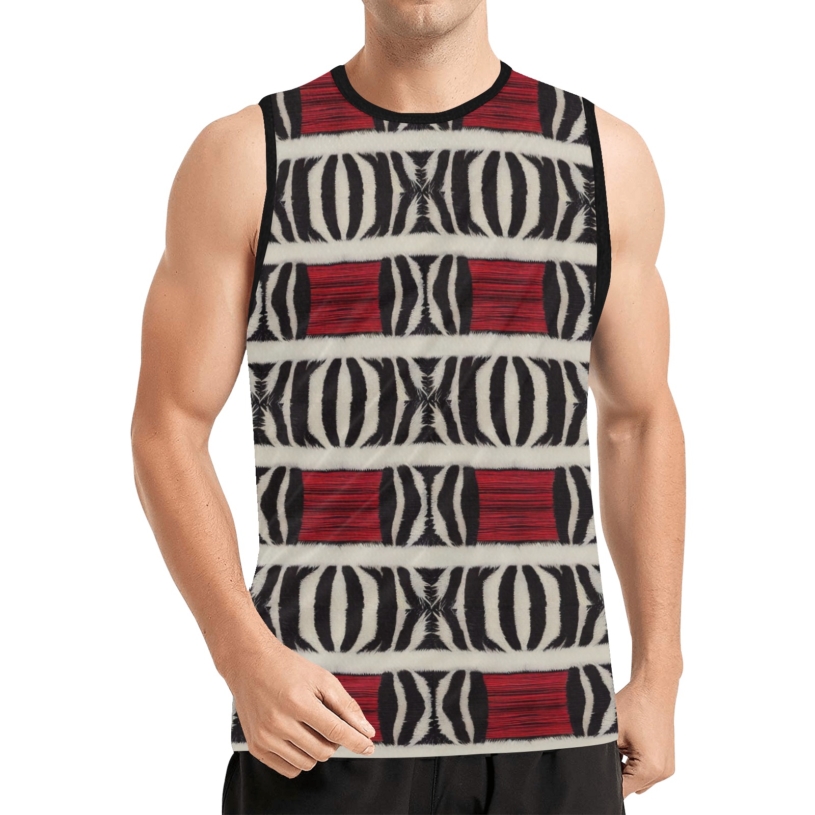 zebra print 2, repeating pattern All Over Print Basketball Jersey