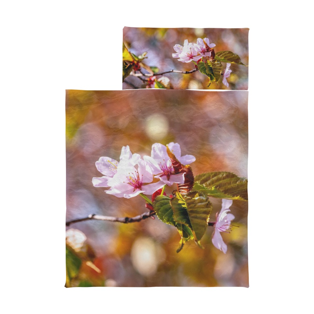 Sakura cherry blossom flower spring flora pink Kids' Sleeping Bag