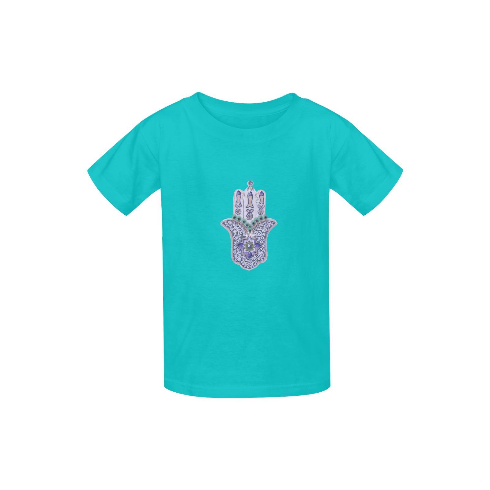 hamsa 1 violet Kid's  Classic T-shirt (Model T22)