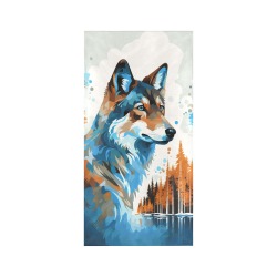 Nordic wolf Beach Towel 30"x 60"