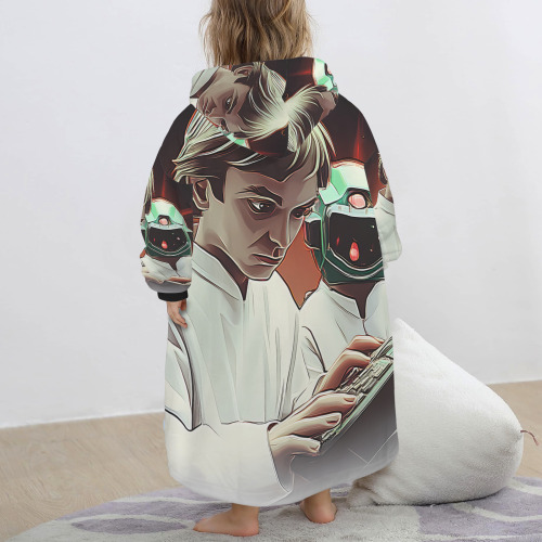 Cosmic Collaboration Blanket Hoodie for Little Kids (Model H67)