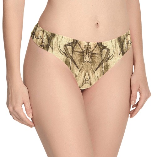 New111as Women's All Over Print Thongs (Model L30)