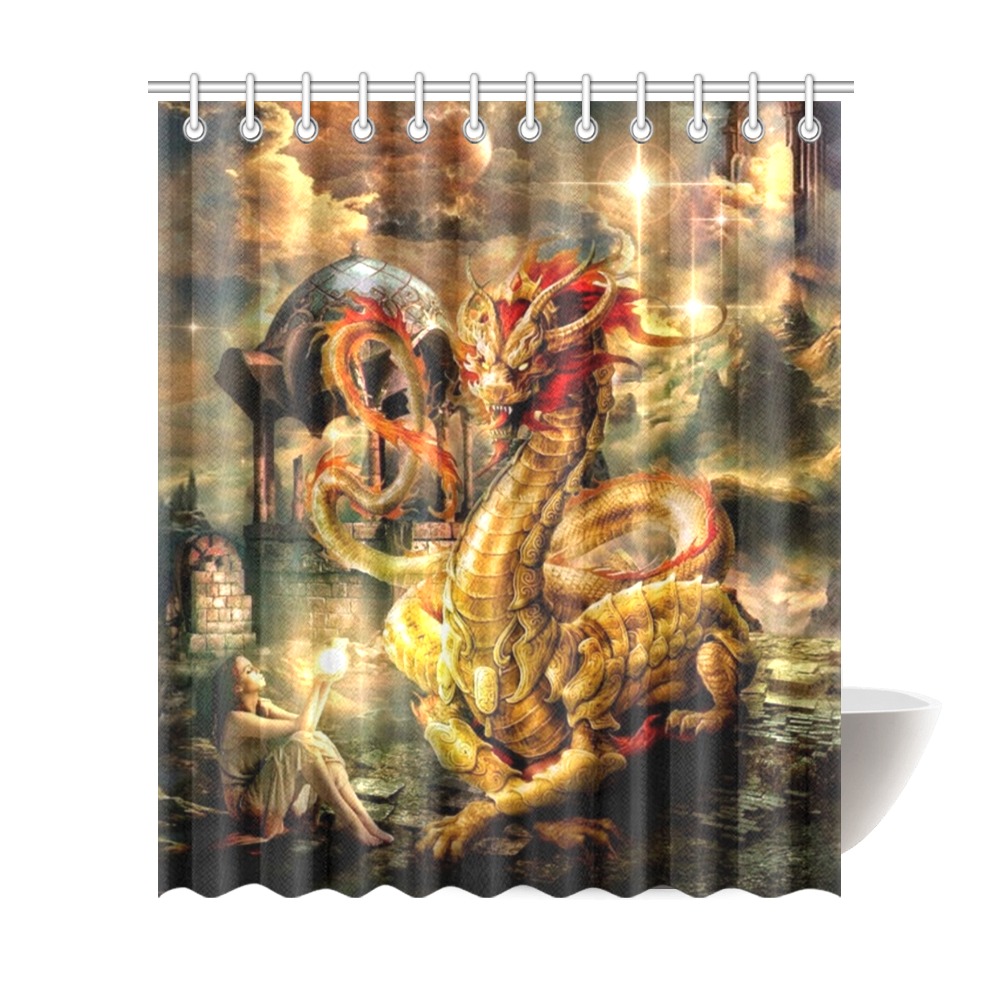 Dragon Keeper Shower Curtain 72"x84"
