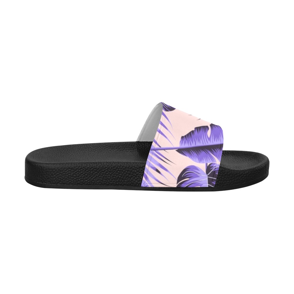 Lavender Tropical Women's Slide Sandals (Model 057)