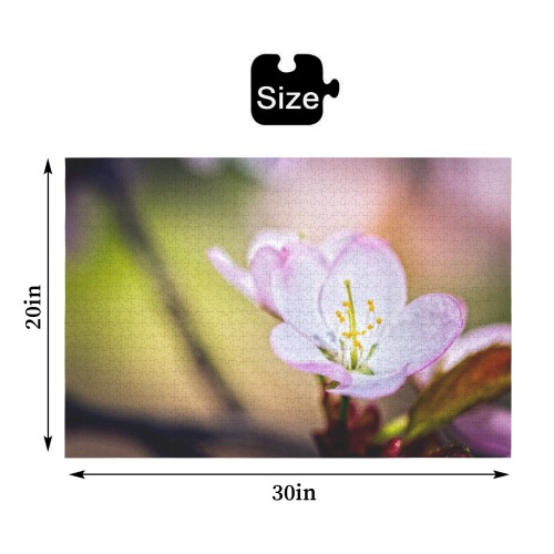 Splendid sakura Japanese cherry blossom flower. 1000-Piece Wooden Jigsaw Puzzle (Horizontal)