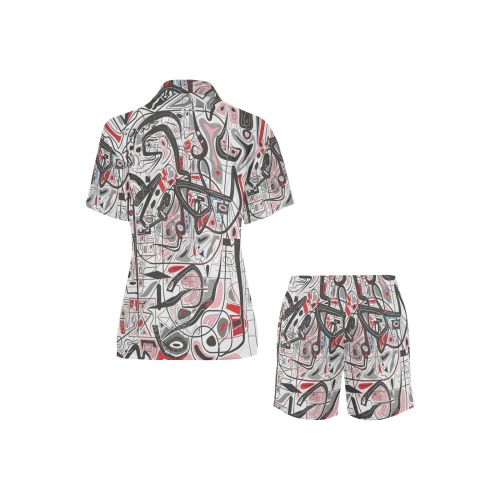 Model 2 Women's V-Neck Short Pajama Set