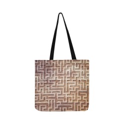 Wooden Maze Reusable Shopping Bag Model 1660 (Two sides)