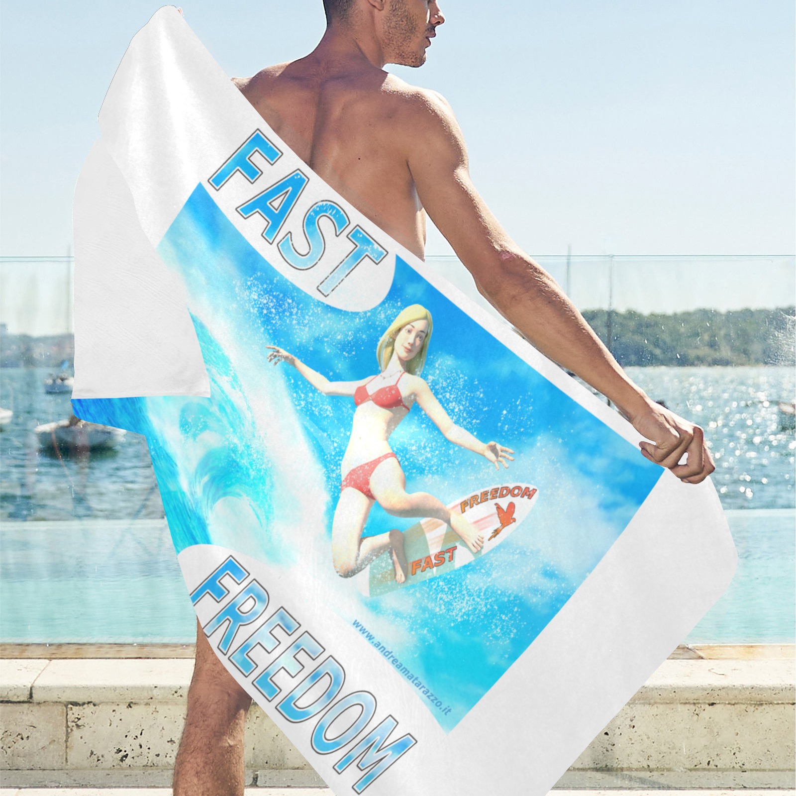 Fast Freedom Beach Towel 30"x 60"