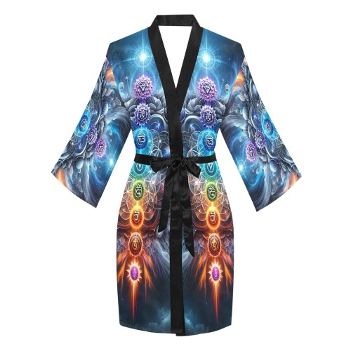 Energetic Chakras - Long Sleeve Kimono Robe