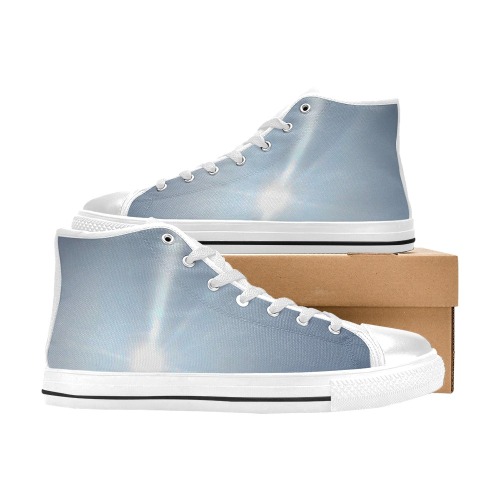 Light Cycle Collection Men’s Classic High Top Canvas Shoes (Model 017)