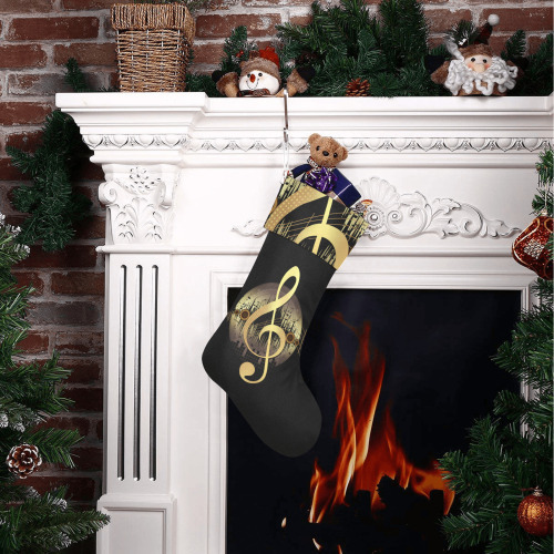 Delightful Tune - Gold Christmas Stocking