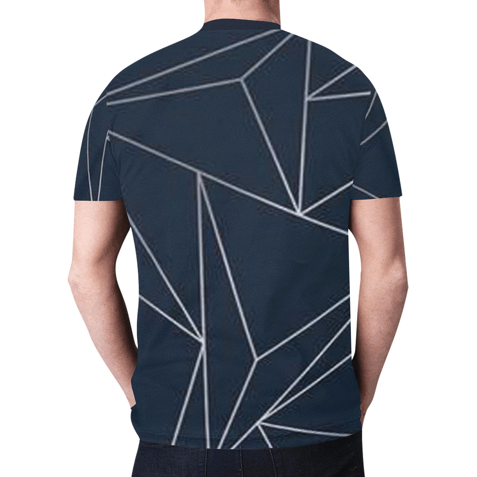 Blue Grey Line Grad Design New All Over Print T-shirt for Men (Model T45)