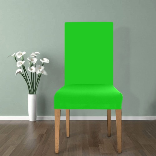Merry Christmas Green Solid Color Chair Cover (Pack of 4)
