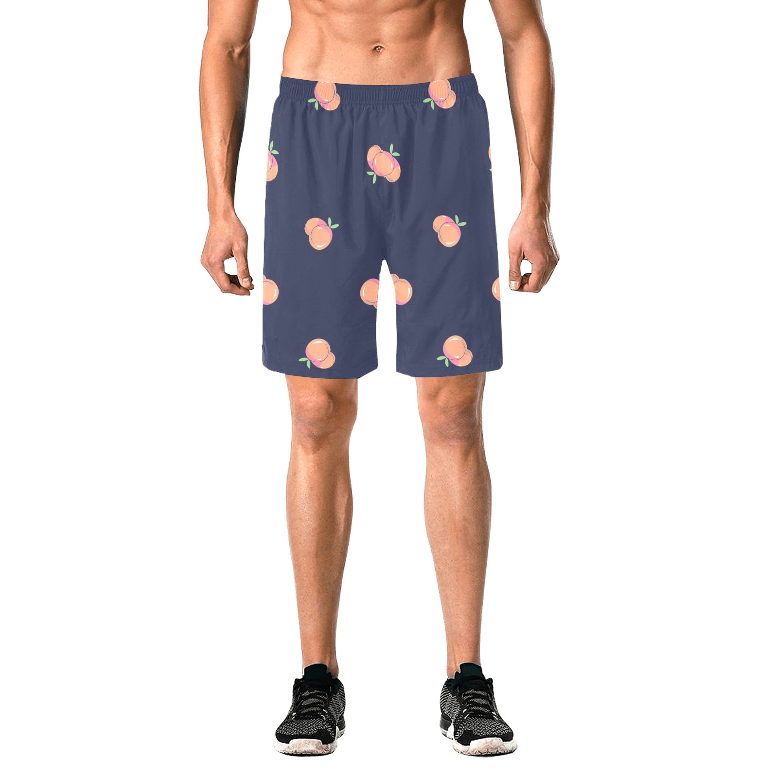 Mens Organic Shorts Blue Men's All Over Print Elastic Beach Shorts (Model L20)