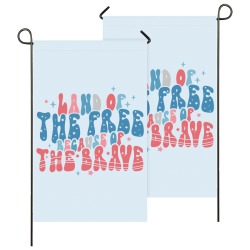 Retro Land Of The Free Because Of The Brave Garden Flag 36''x60'' (Two Sides Printing)