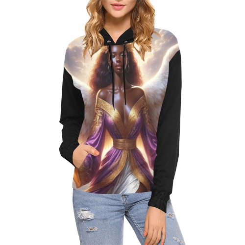 Hoodie - "No Weapon" All Over Print Hoodie for Women (USA Size) (Model H13)