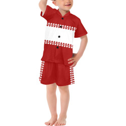 Classic Canada Little Boys' V-Neck Short Pajama Set