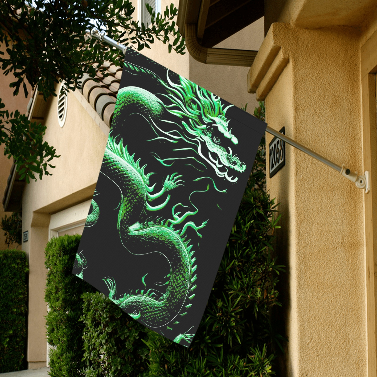 The Dragon Green Garden Flag 28''x40'' （Without Flagpole）