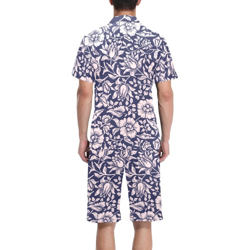 Pajama Men's V-Neck Short Pajama Set