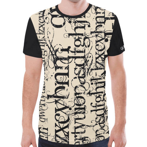 Letters Q18042 | New All Over Print T-shirt for Men (Model T45)