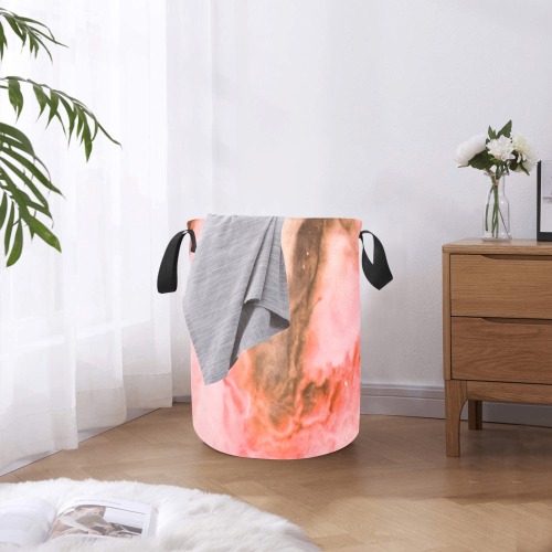 Pink marbled space 01 Laundry Bag (Small)